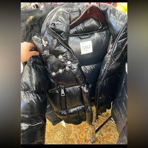 SAM shiny black Puffercoat